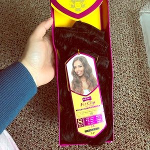 Clip-on hair extensions in black, never used